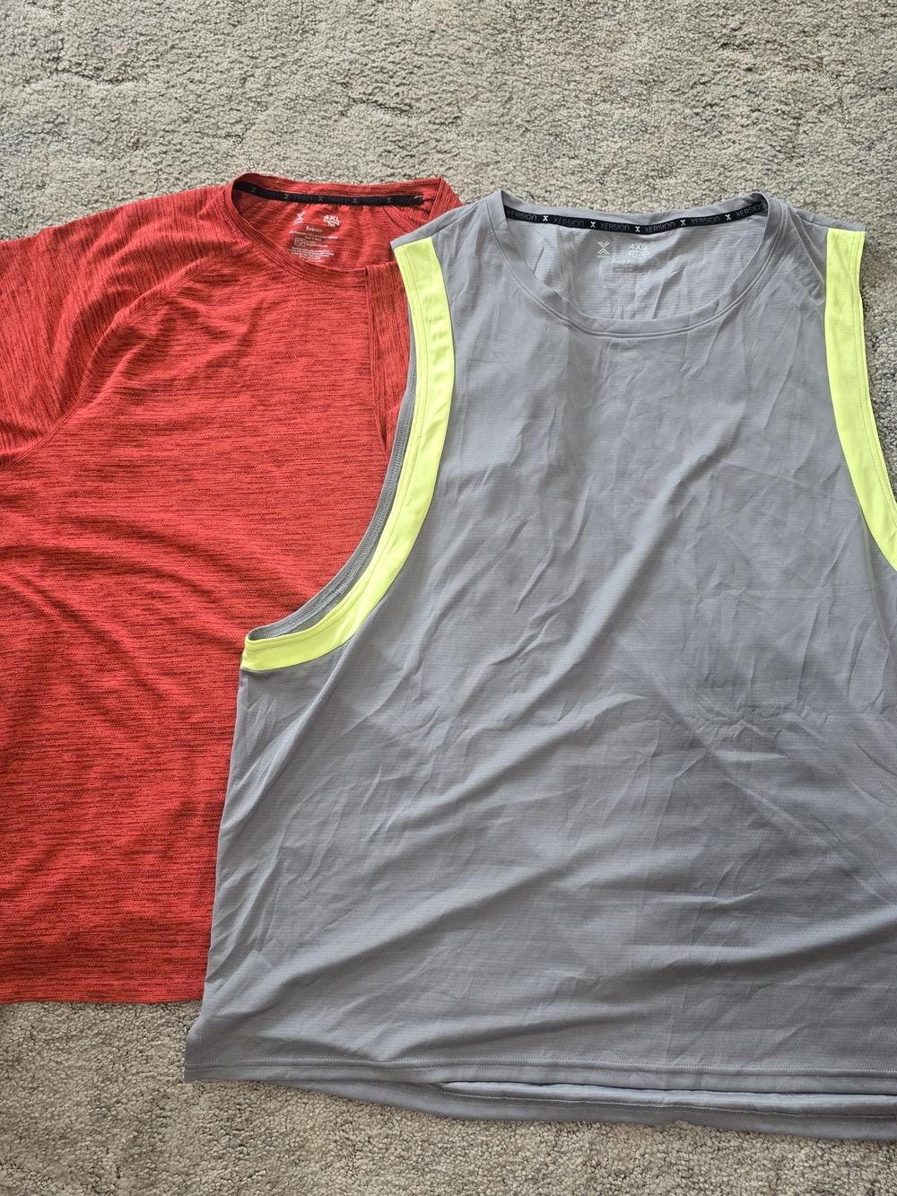 Xersion Men's 4XL Bundle Short Sleeve Tee & Sleeveless Tank